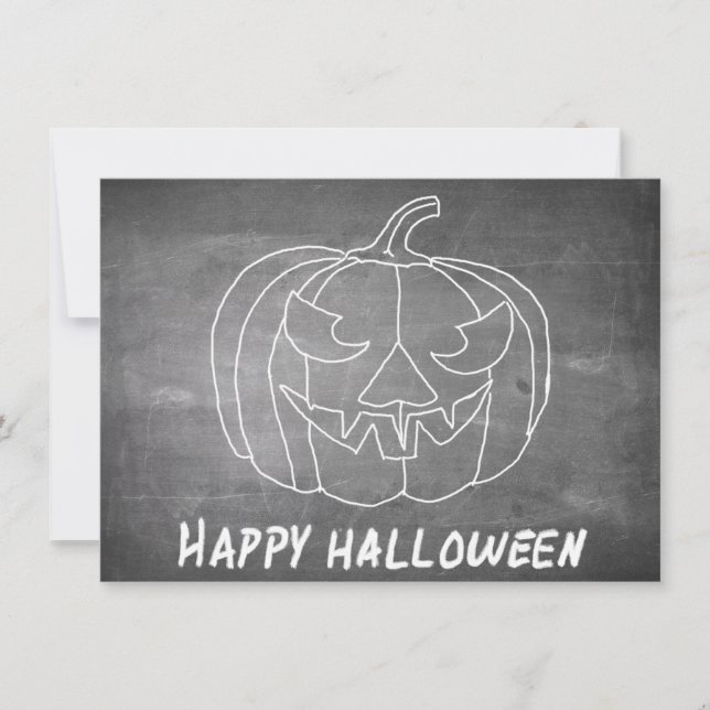 Pumpkin for Halloween 3 chalkboard look (Front)