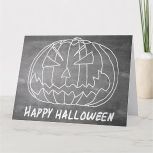 Pumpkin for Halloween 5 chalkboard look Card