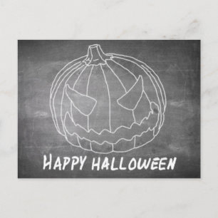 Pumpkin for Halloween 6 chalkboard look Holiday Postcard