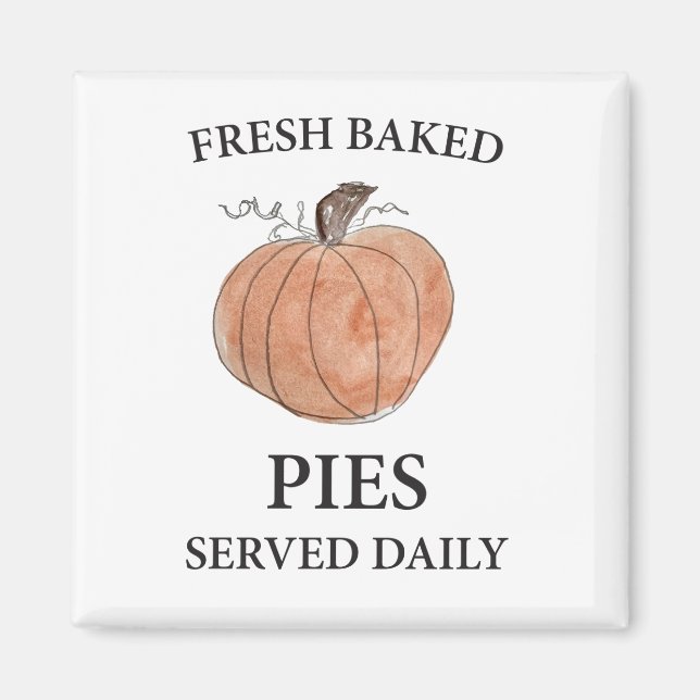 Pumpkin Fresh Baked Pies Art Magnet (Front)