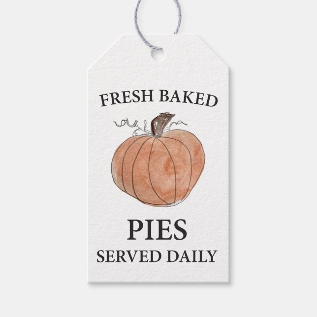 Pumpkin Fresh Baked Pies Gift Tag (Front)