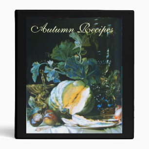 PUMPKIN ,FRUITS AND GLASSWARE Thanksgiving Recipe Binder