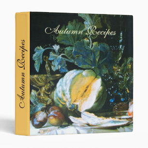 PUMPKIN ,FRUITS AND GLASSWARE Thanksgiving Recipe Binder