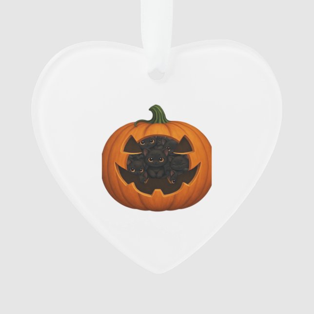 Pumpkin Full of Kittens - Cute Black Cat Halloween (devant)