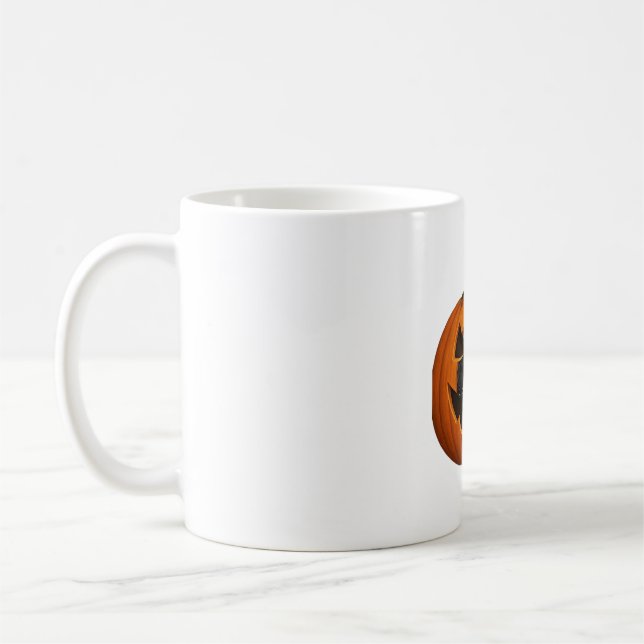 Pumpkin Full of Kittens - Cute Black Cat Halloween Coffee Mug (Left)