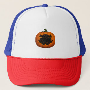 Pumpkin Full of Kittens - Cute Black Cat Halloween Trucker Hat