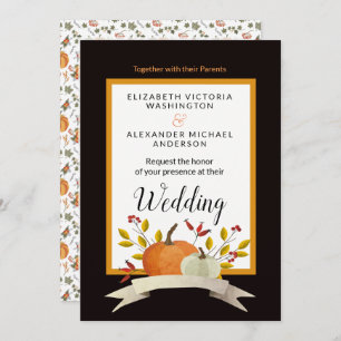 Pumpkin Fun/Thanksgiving Theme Wedding/ Invitation
