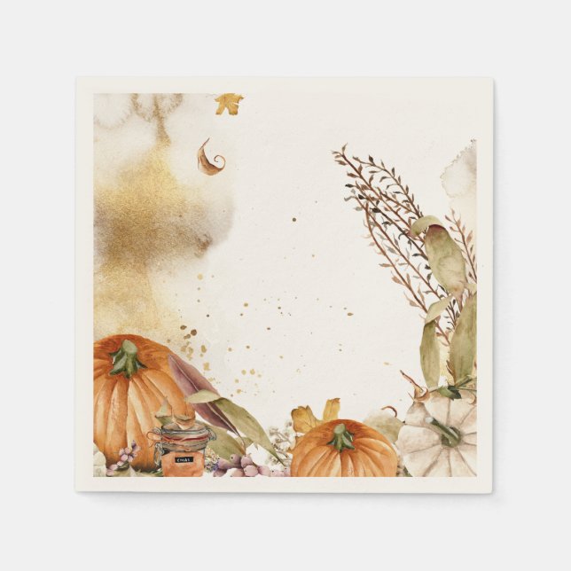 Pumpkin Garden  Harvest Napkins (Front)