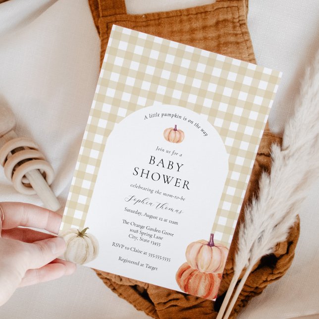 Pumpkin Gender Neutral Baby Shower Arch Invitation (Creator Uploaded)