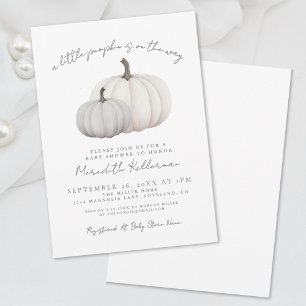 Pumpkin Gender Neutral Fall Baby Shower Invitation