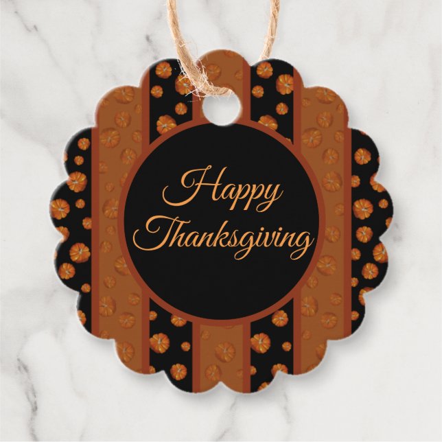 Pumpkin Gift / Favour Tags (Front)