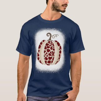 Pumpkin Giraffe Print Thanksgiving Fall Autumn Men T-Shirt