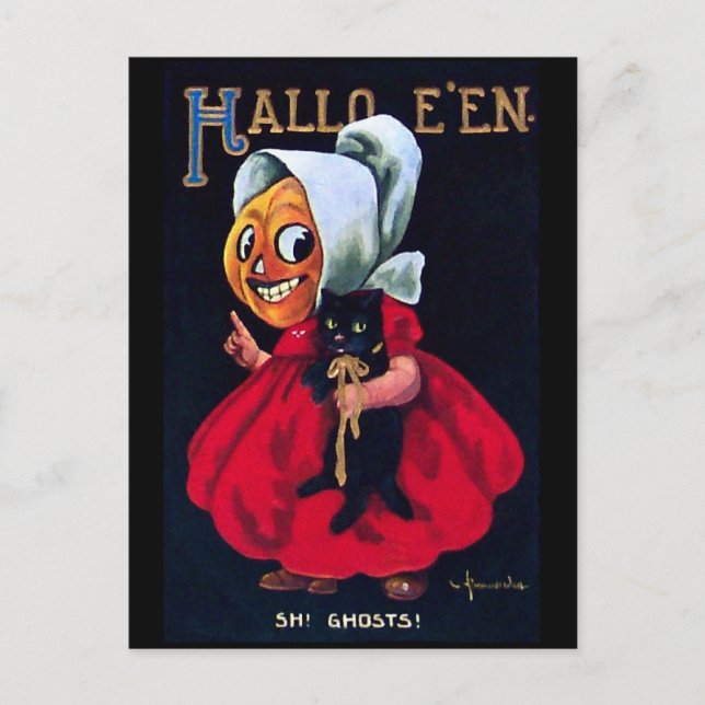Pumpkin Girl Postcard (Front)