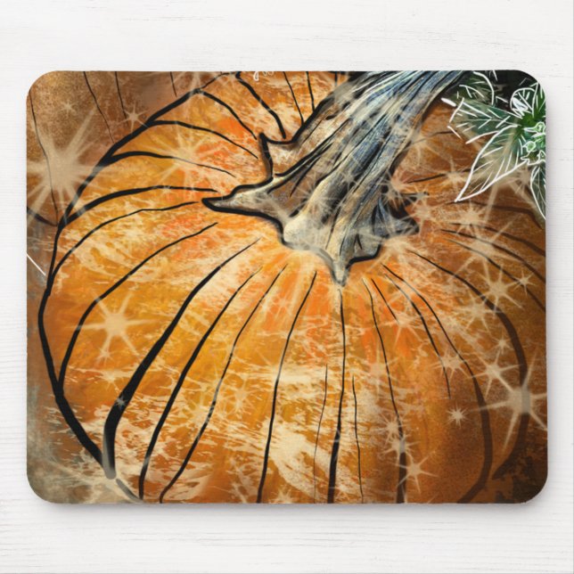 Pumpkin Glam Mouse Pad (Front)