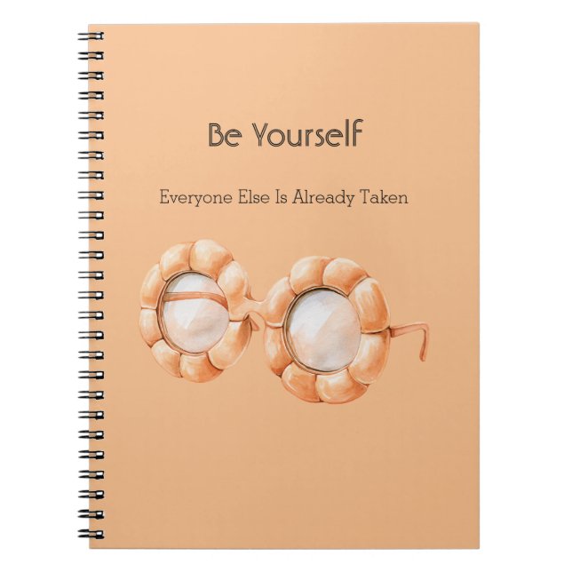 Pumpkin Glasses Be Yourself Notebook (Front)