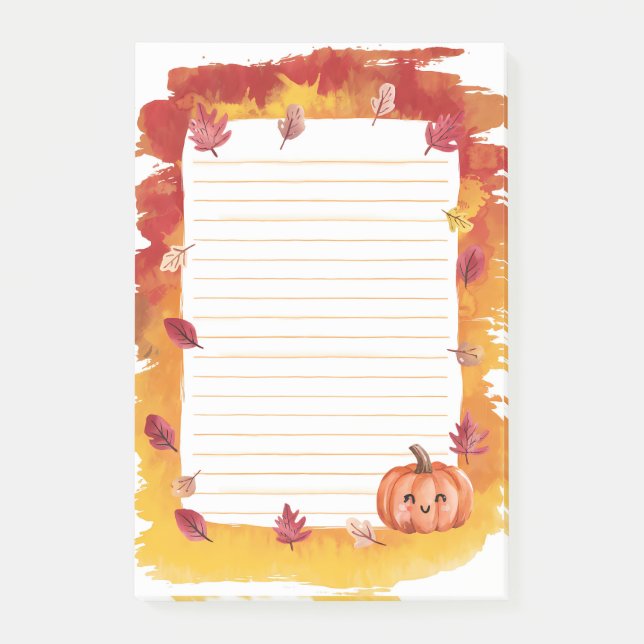 Pumpkin Glow & Leaffall Frame Post-it Notes (Front)