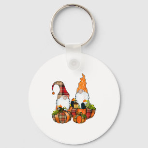 Pumpkin Gnomes Fall Autumn Cute Halloween Keychain
