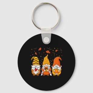 Pumpkin Gnomes Fall Autumn Cute Halloween Thanksgi Keychain
