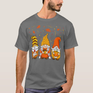 Pumpkin Gnomes Fall Autumn Cute Halloween Thanksgi T-Shirt