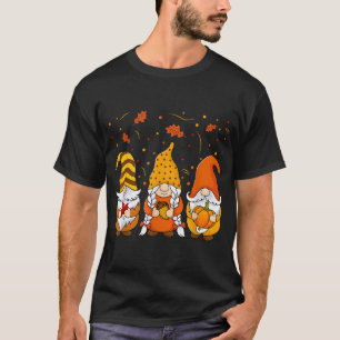 Pumpkin Gnomes Fall Autumn Cute Halloween Thanksgi T-Shirt