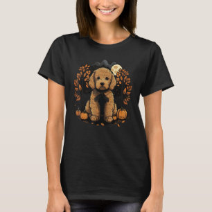 Pumpkin Golden Doodle costume on Goldendoodle Hall T-Shirt