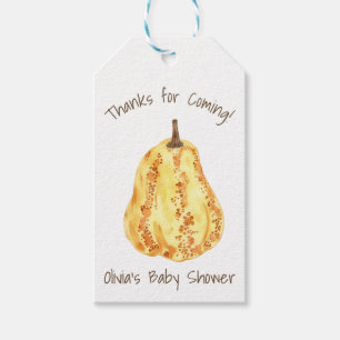 Pumpkin Gourd Autumn Baby Shower Gift Tags