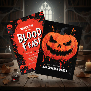 Pumpkin Grin Halloween Party Invitation