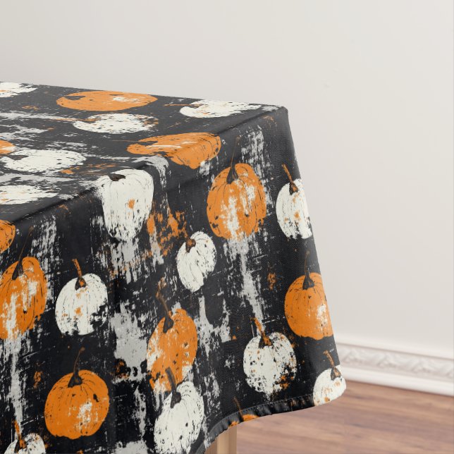 Pumpkin Grunge Tablecloth (In Situ)