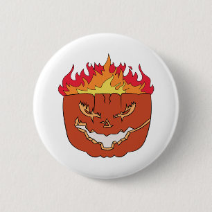 pumpkin halloween 2 inch round button