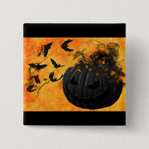 Pumpkin halloween 2 inch square button
