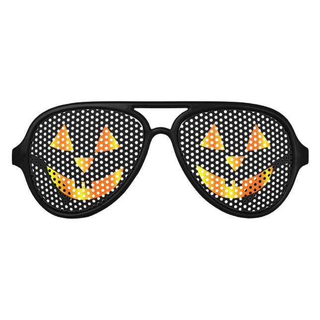 Pumpkin, halloween aviator sunglasses (Front)