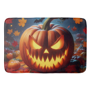 pumpkin/Halloween/bat spooky  Bath Mat