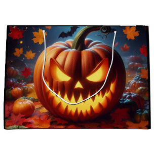 pumpkin/Halloween/bat spooky Large Gift Bag