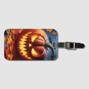pumpkin/Halloween/bat spooky Luggage Tag