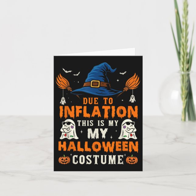 Pumpkin Halloween Costume Men Women Funny Hallowee Card (Front)