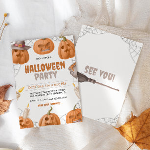 Pumpkin Halloween Costume Party Invitation
