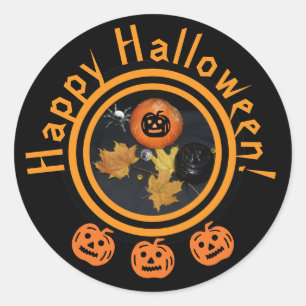 Pumpkin Halloween decor Classic Round Sticker