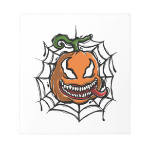 Pumpkin - Halloween Design - Horror Shirt Notepad