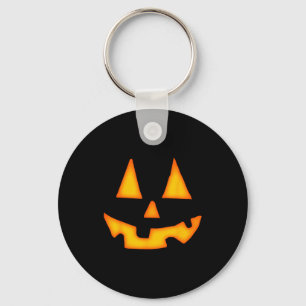 Pumpkin Halloween For Men Women Jack O Lantern Fac Keychain