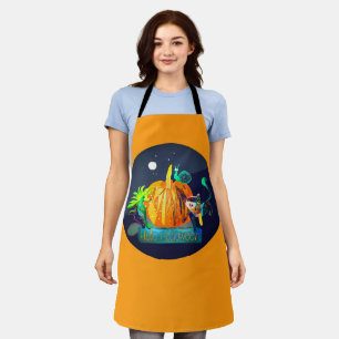 Pumpkin Halloween Friends – Magic Cartoon Animals Apron