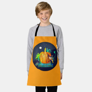 Pumpkin Halloween Friends – Magic Cartoon Animals Apron