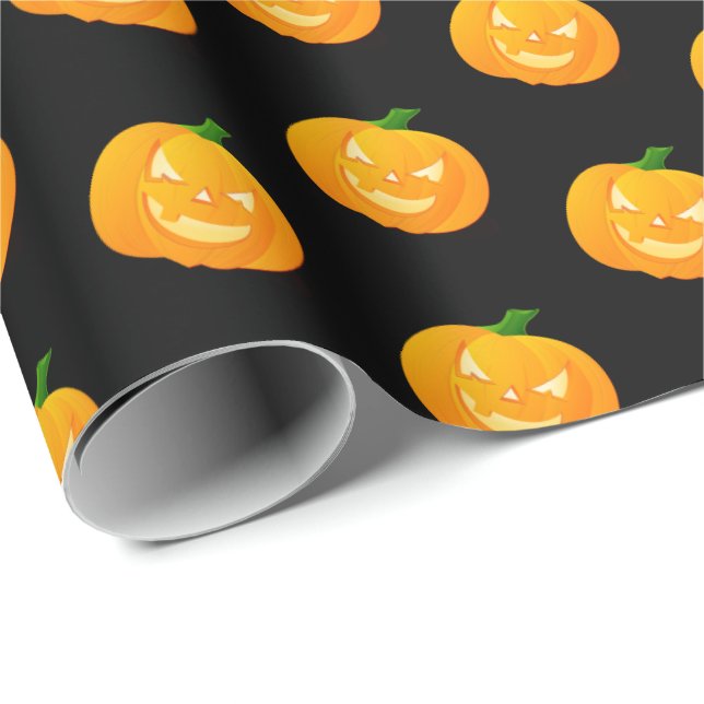 Pumpkin Halloween Gift Wrapping Paper (Roll Corner)