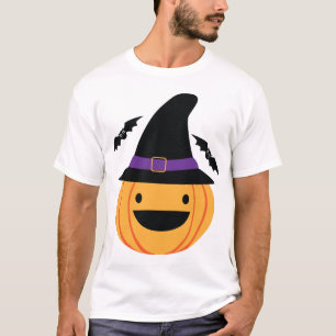 Pumpkin Halloween Jack O Lantern Bat T-Shirt