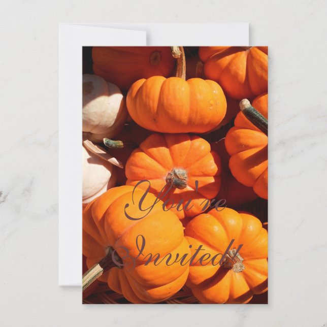 Pumpkin halloween jack o lantern orange pumpkins invitation (Front)