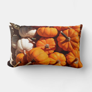 Pumpkin halloween jack o lantern orange pumpkins lumbar pillow