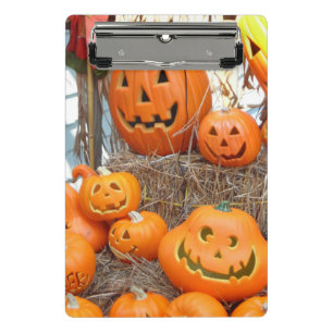 Pumpkin halloween jack o lantern orange pumpkins mini clipboard
