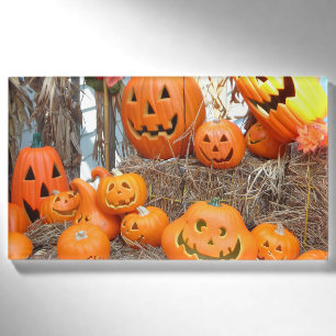 Pumpkin halloween jack o lantern orange pumpkins name tag