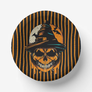 pumpkin/Halloween/skull/spooky Paper Plate