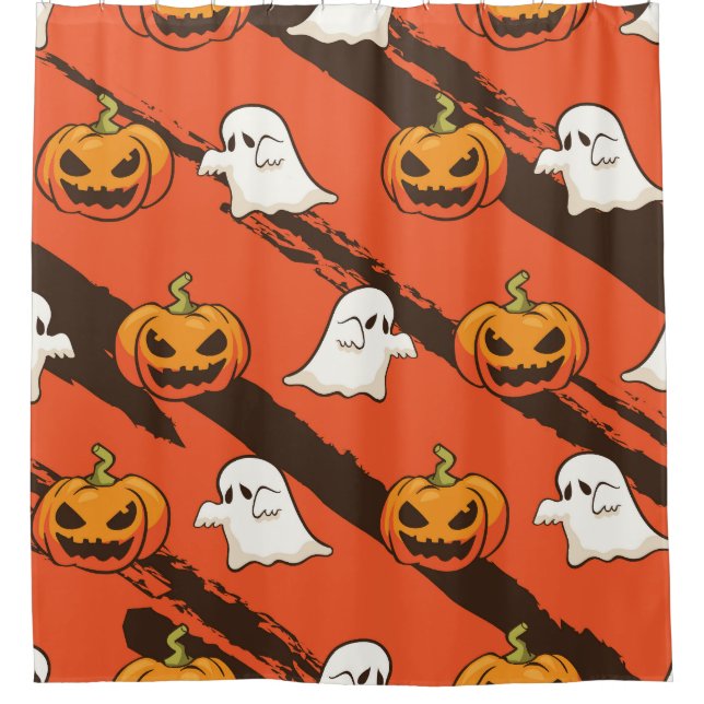 Pumpkin Halloween theme, seamless pattern. (Front)
