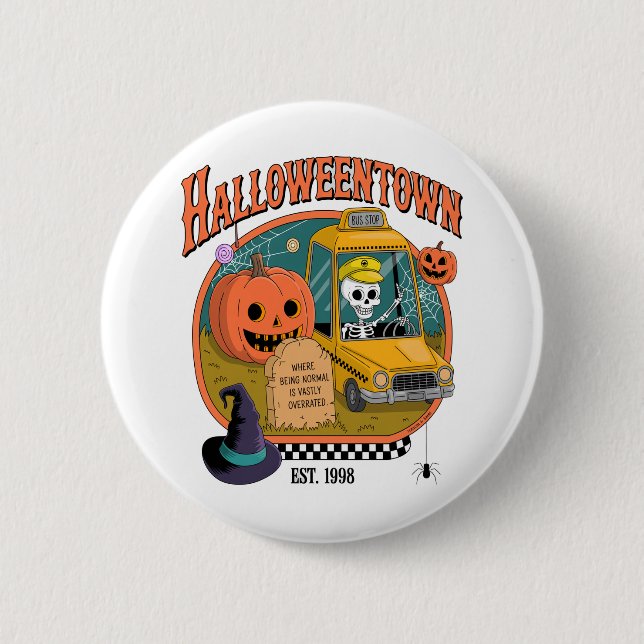 Pumpkin Halloweentown University 2 Inch Round Button (Front)